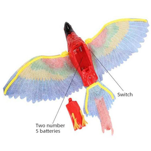 Cat Electric Parrot Silent Hanging Line Flying Bird Toy