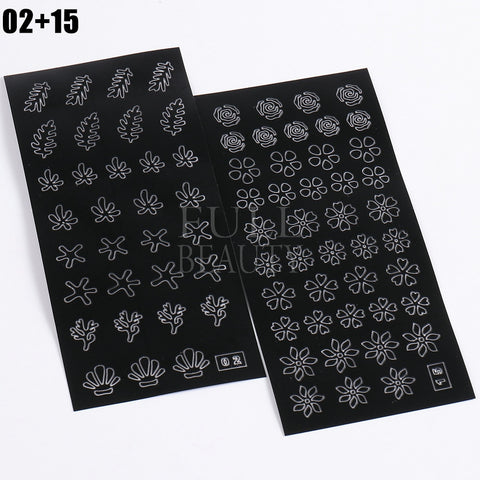 New Heart Butterfly Star Nail Stickers
