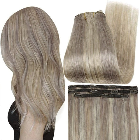 New Full Shine 50 Grams Clip in Hair Extensions