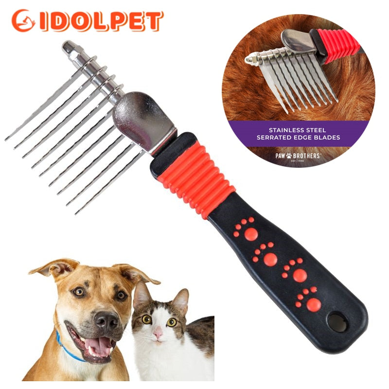 Pet Dematting Fur Rake Comb