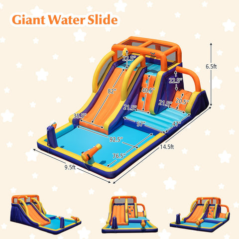 4-in-1 Kids Bounce Castle W/ Splash Pool