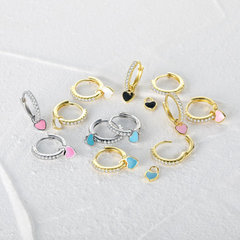 New Aide Silver Color Hoop Earrings