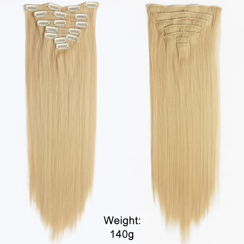 New Long Straight Clip In Hairpiece Hair Extensions