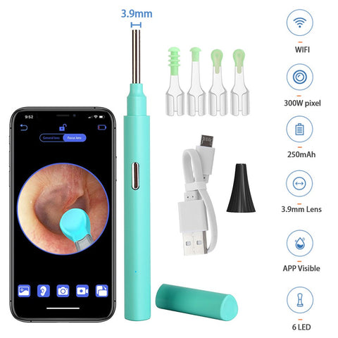 3.9mm Wireless WiFi Ear Pick Otoscope Camera