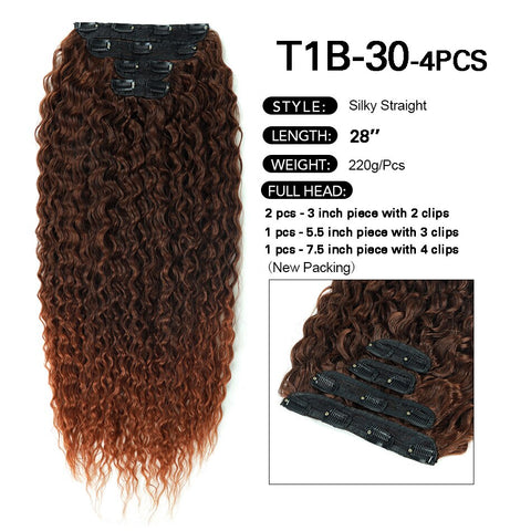 New Synthetic Curly Clip-In Hair Extensions