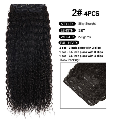 New Synthetic Curly Clip-In Hair Extensions