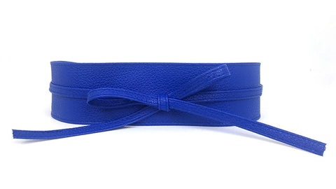 Women Dress Leather Bowknot Wide Belts