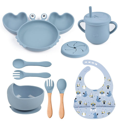 9Pcs Baby Silicone Non-Slip Set