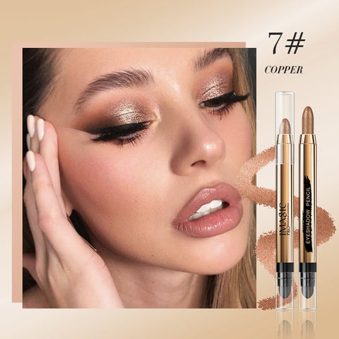 12-Color Eyeshadow Silkworm Blush Brighten Eye Makeup