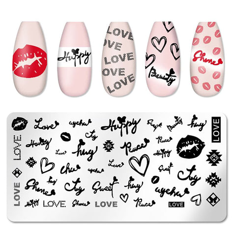 New Square Round Nail Stamping Plates