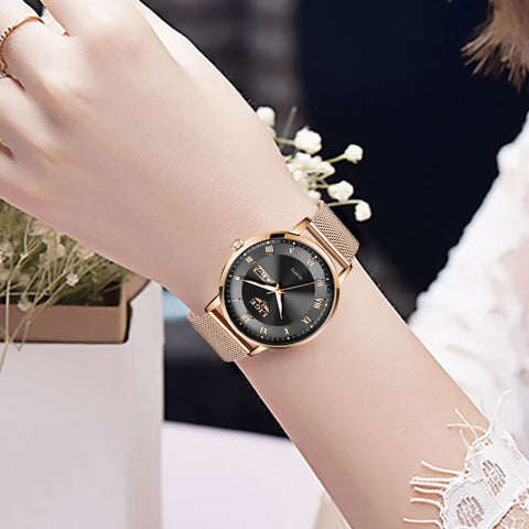 Women Stainless Steel Mesh Watches