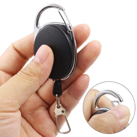 1-4pcs Retractable Key Chain Reel Badge Holder
