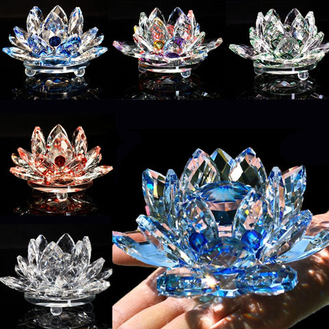 80Mm Quartz Crystals Lotus Flower