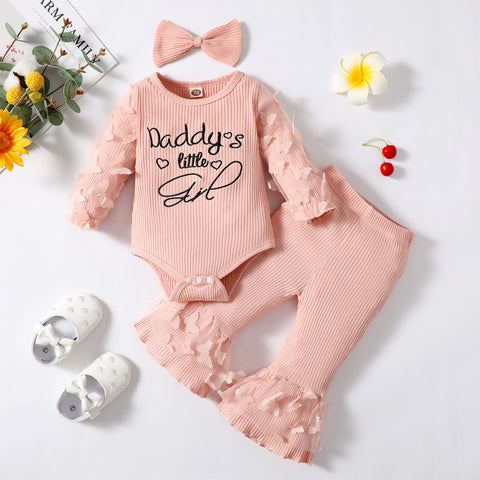 3Pcs Baby Girl Clothes Set