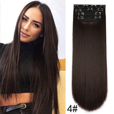 4Pcs/Set 20Inch Synthetic Hair Clip