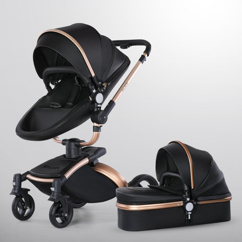 Newborn Carriage PU leather High Landscape Stroller