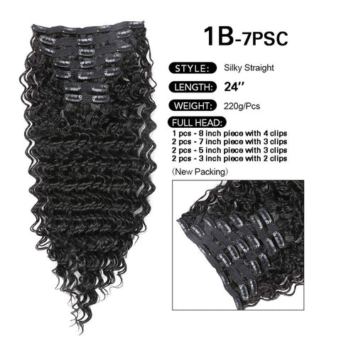 New Synthetic Curly Clip-In Hair Extensions