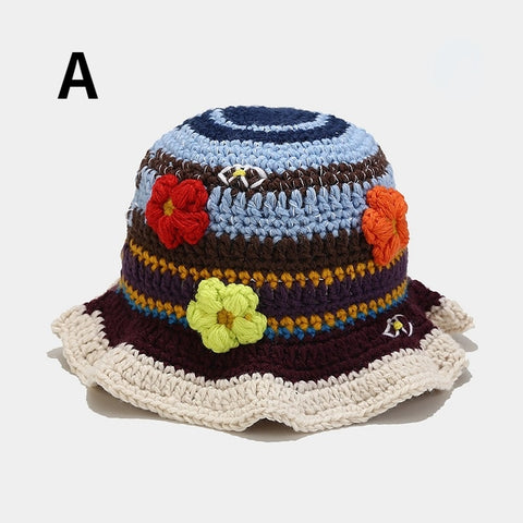 2023 Flower Crochet Bucket Hat