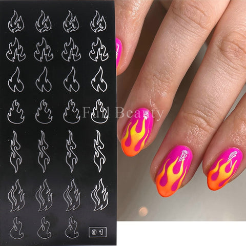 New Heart Butterfly Star Nail Stickers