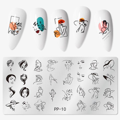 New Square Round Nail Stamping Plates