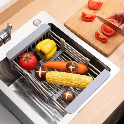 Adjustable Kitchen Stainless Steel Sink Rack
