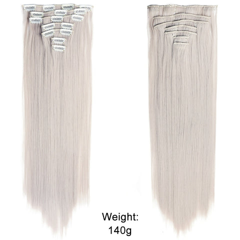 New Long Straight Clip In Hairpiece Hair Extensions
