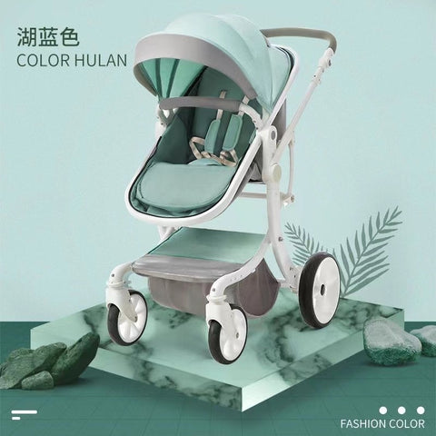 New Leather 2 in 1 Baby Stroller