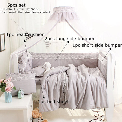 5Pcs Summer Breathable Baby Bed