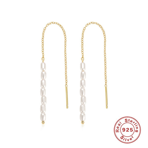 925 Sterling Silver Pearls Earrings