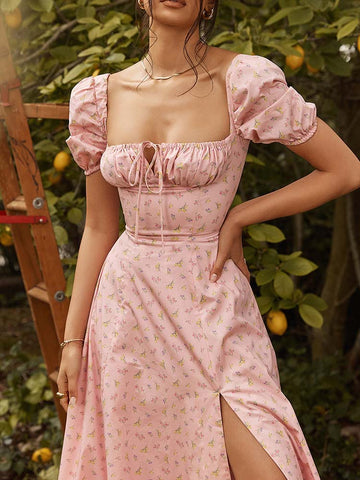 Women Floral Print Long Dress
