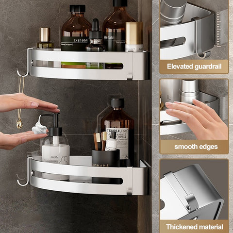 Aluminum Shower Corner Caddy Storage Shelf