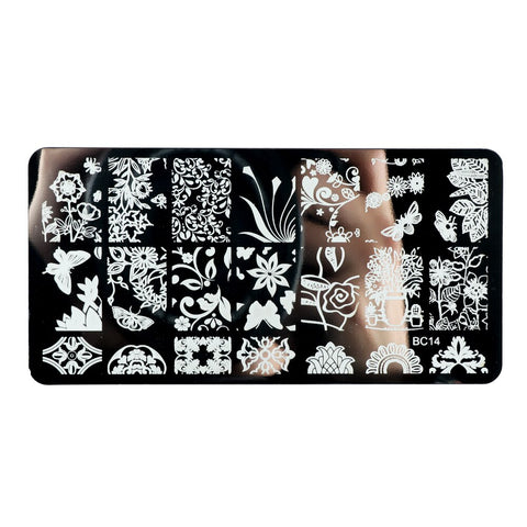 New Nail Stamping Lace Petals