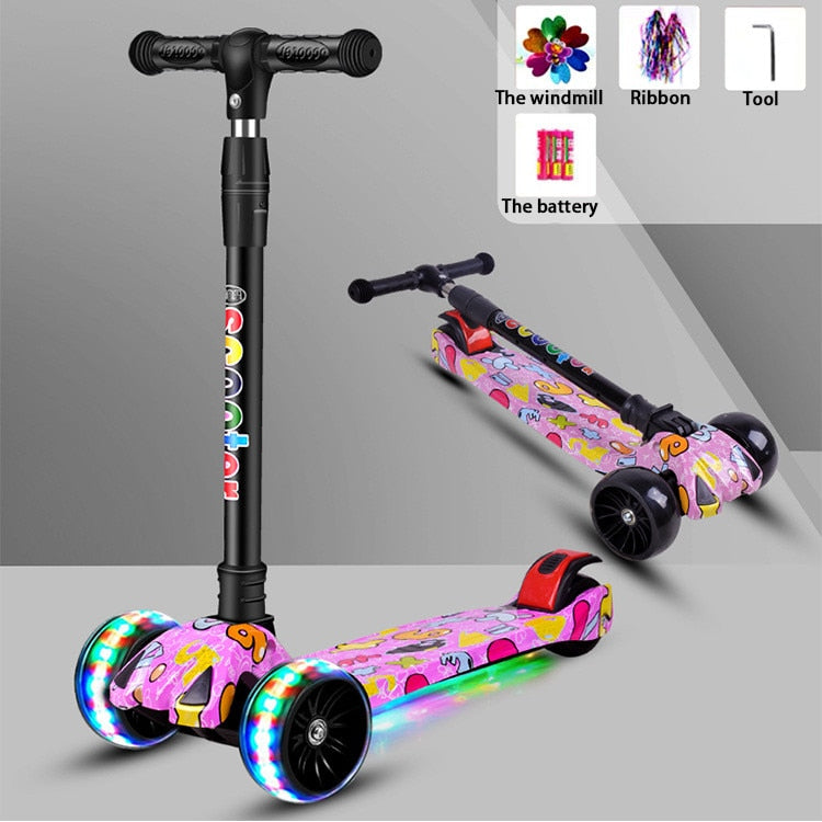 New Children One-Pedal Three-Wheel Scooter
