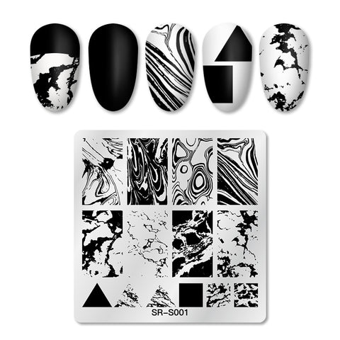 New Square Round Nail Stamping Plates