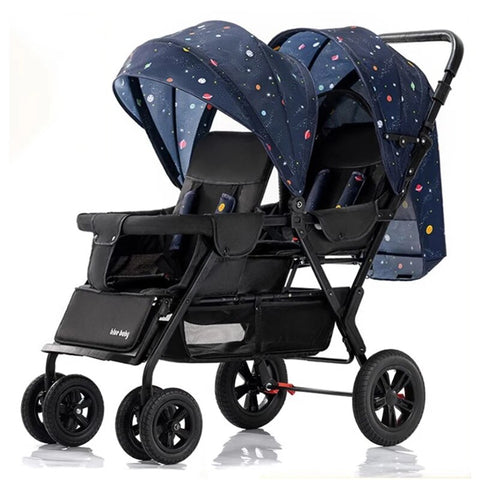The Twin Strollers are Lightweight Breathable Foldable