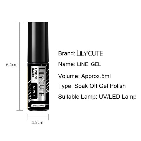 5ml Metallic Painting Liner Gel Polish