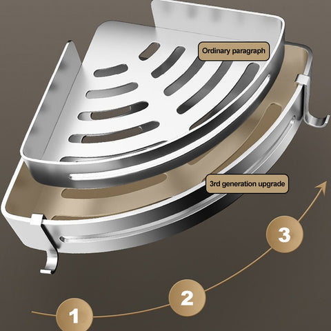 Aluminum Shower Corner Caddy Storage Shelf