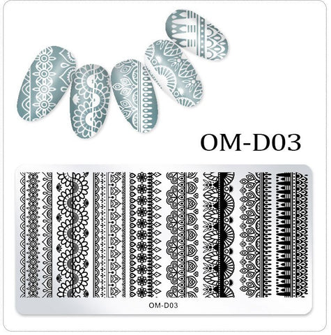 New Lace Flowers Nail Stamping Plates