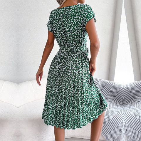 Summer Short Sleeve High Waist Chic Dress