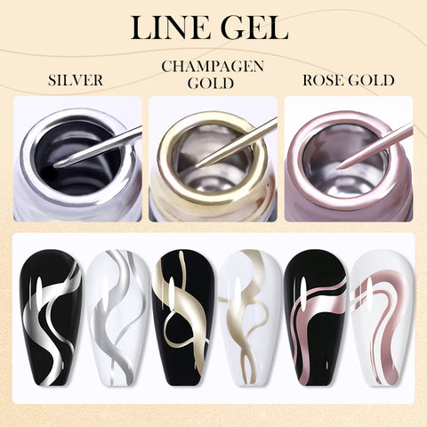 5ml Metallic Painting Liner Gel Polish