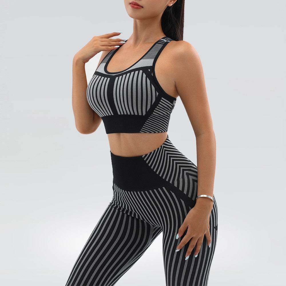 2PCS Women Seamless Yoga Set
