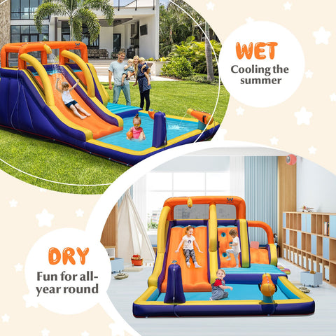 4-in-1 Kids Bounce Castle W/ Splash Pool