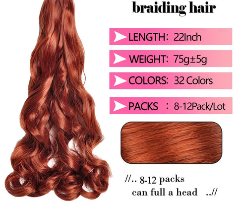 New French Curls Braiding Hair