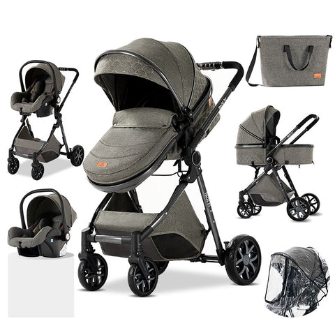 Baby 3 in 1 High Landscape Stroller