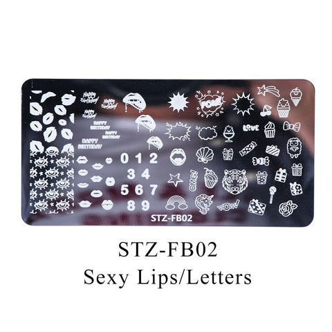 New Nail Stamping Lace Petals