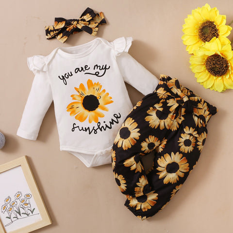 3Pcs Baby Girl Clothes Set