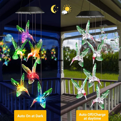 LED Solar Wind Chime Lamp Color changing