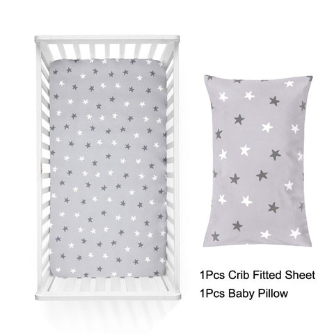 2Pcs Baby Fitted Crib Sheets