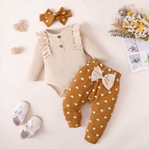 3Pcs Baby Girl Clothes Set