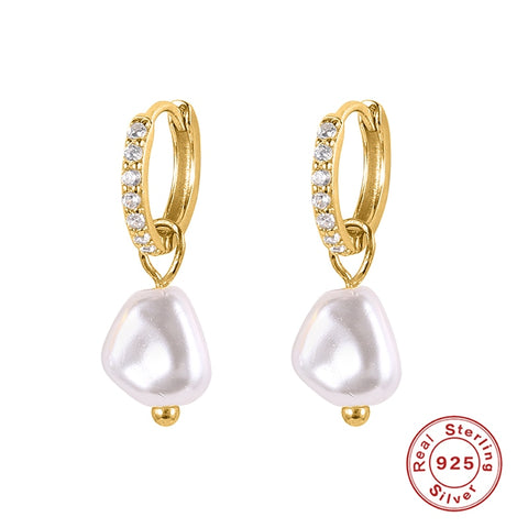 925 Sterling Silver Pearls Earrings